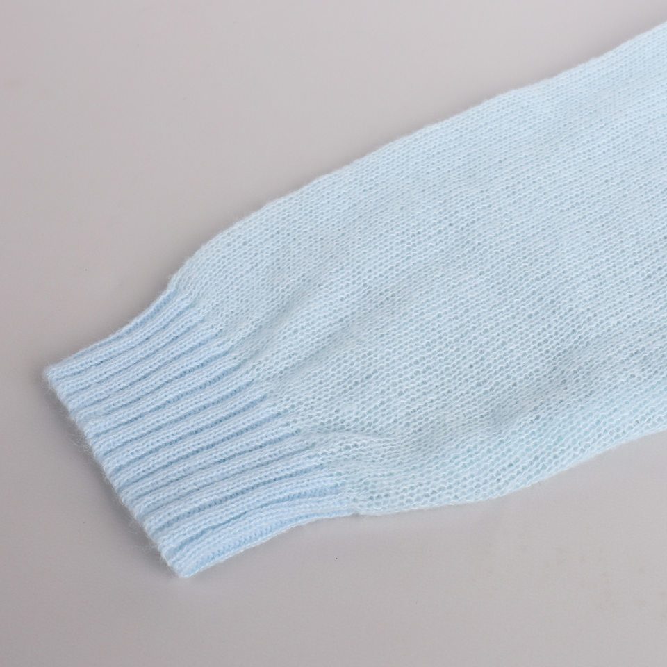 Áo cardigan dệt kim nữ cổ chữ V dáng rộng mỏng nhẹ — Màu xanh dương chi tiết 32