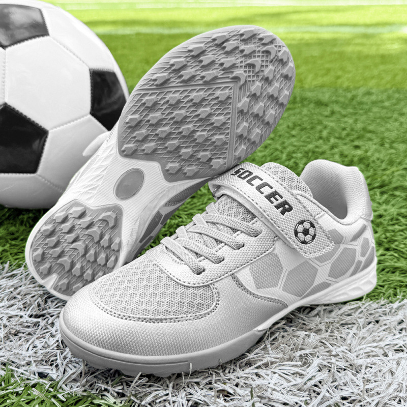 Zapatillas de Fútbol Infantiles con Cierre Adhesivo TF de PU y Malla Transpirables para Tierra image 1