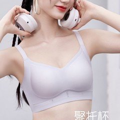 1572细肩带背扣款不空杯聚拢水滴杯AB内衣美背无钢圈提拉无痕文胸