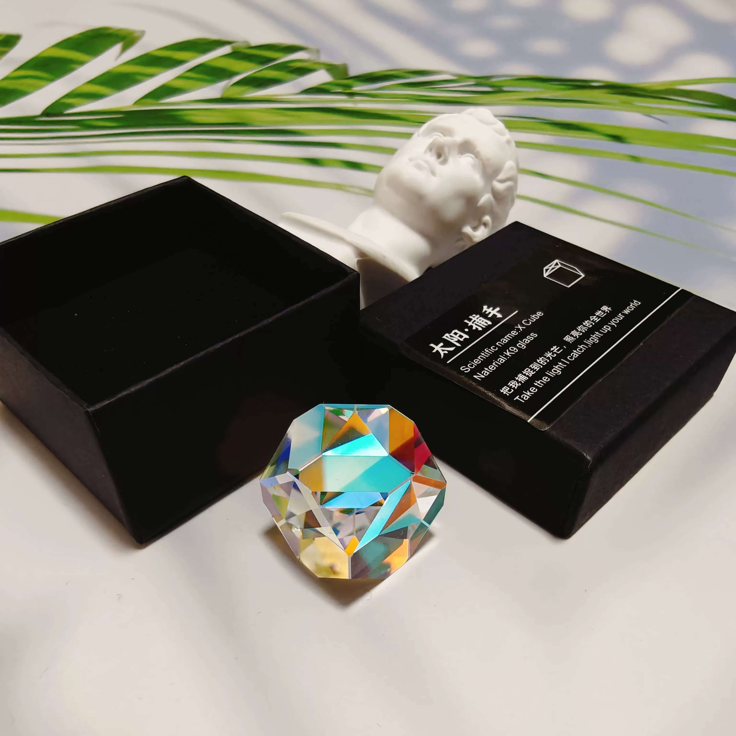 Цветной солнечный prism зеркальный светильник для спальни в кубе, солнце кристалл ловец кристальный декор
