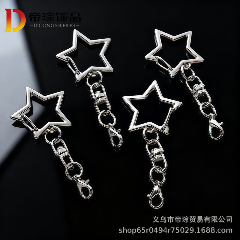 Factory Direct Sales Five-Pointed Star Hanging Buckle DIY Jewelry Accessories Lobster Buckle Key Chain Star Buckle Doll Hanging Buckle Factory Direct Sales Five-Pointed Star Hanging Buckle DIY Jewelry Accessories Lobster Buckle Key Chain Star Buckle Doll Hanging Buckle