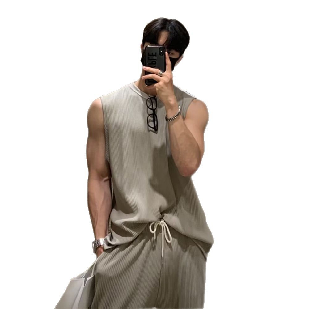 Verano nuevo estilo hielo seda transpirable chaleco deportivo chaleco traje sin mangas fitness de secado rápido marea comercio exterior transfronterizo al por mayor