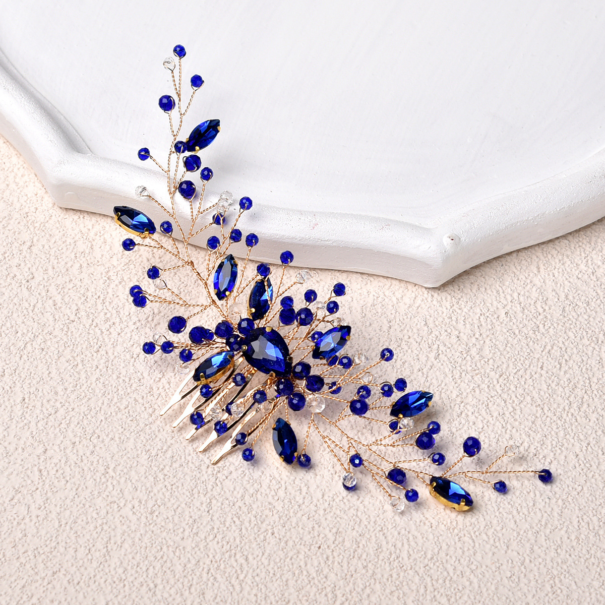 Insert comb Hair Accessories Type Luxurious Geometric Alloy Inlay Rhinestones Insert Comb