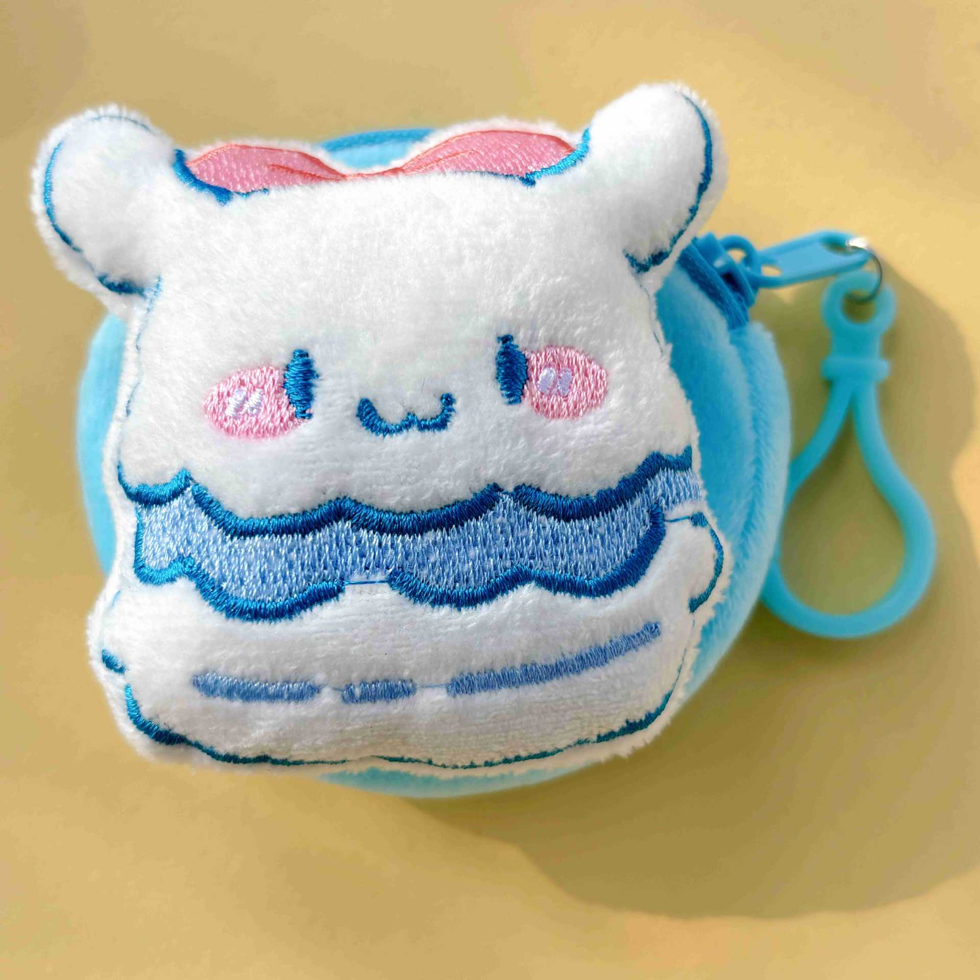 작은 원형 가방 - 햄버거 디자인 [호수 블루]