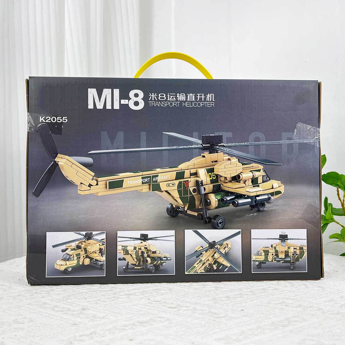Juguetes de bloques de partículas pequeñas armados M1 - 8 helicóptero de transporte modelo de serie militar regalos