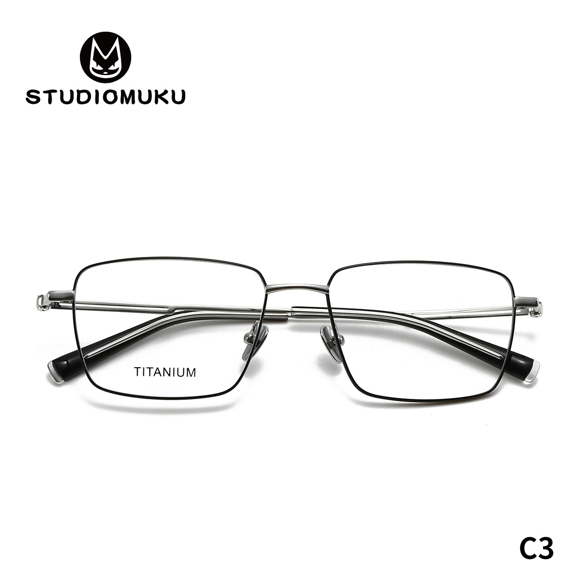 STUDIOMUKU gafas frescas de madera abierta cuelga aire marco de gafas de mujer marco de gafas de negocios cómodo cuadrado para hombres
