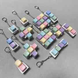 二键三键五键组合解压玩具试轴器发光解压钥匙扣手指解压玩具挂件