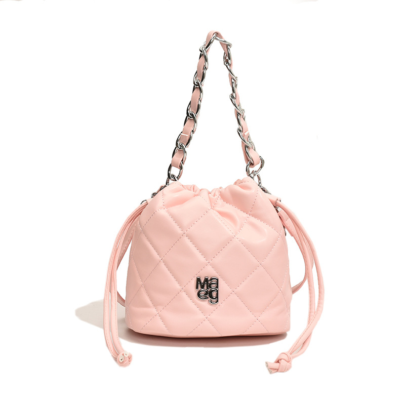 2024 primavera nuevo pliegue bolso de cubo de color sólido nicho de diseño de moda bolso de hombro universal bolso de estilo coreano