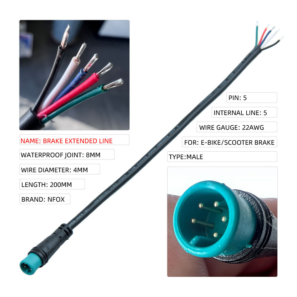 Línea de extensión de cable roto NFOX a línea de secuencia cabeza masculina cabeza femenina resorte seco sentido magnético línea de señal 2 pin 3PIN4 pin 5 pin 6 pin