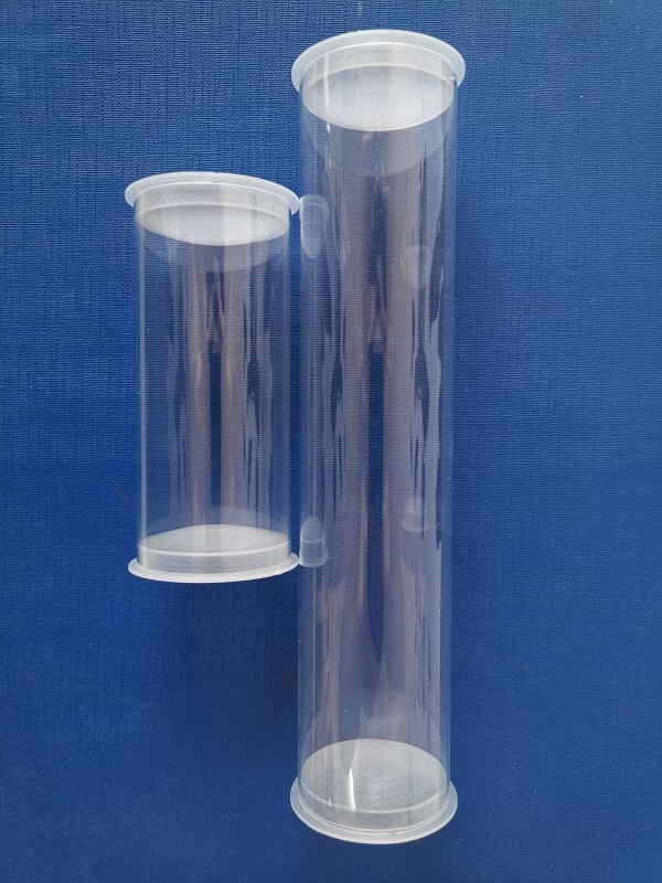 透明塑料管透明硬管圆管PC管透明香筒香管带盖子外径43内径41.6mm