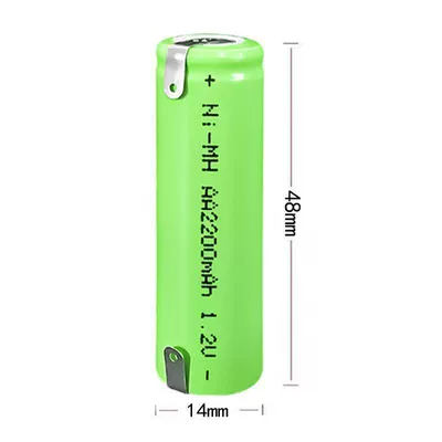 1.2 Battery: Philips Ni-MH rechargeable battery for electric shavers, with a large capacity and suitable for shaver models (Hibrid akkumulyator batareyaları) - aa5-2200mah-nickel-plate-version-1-piece