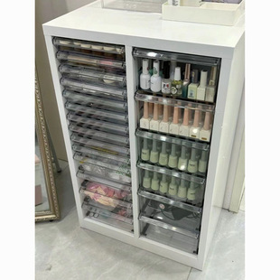 Stationery Storage Cabinet Drawer-Type A4 File Cabinet Pen Pencil Storage Cabinet Flats Bottom Multi-Layer Nail Art Storage Cabinet Metal