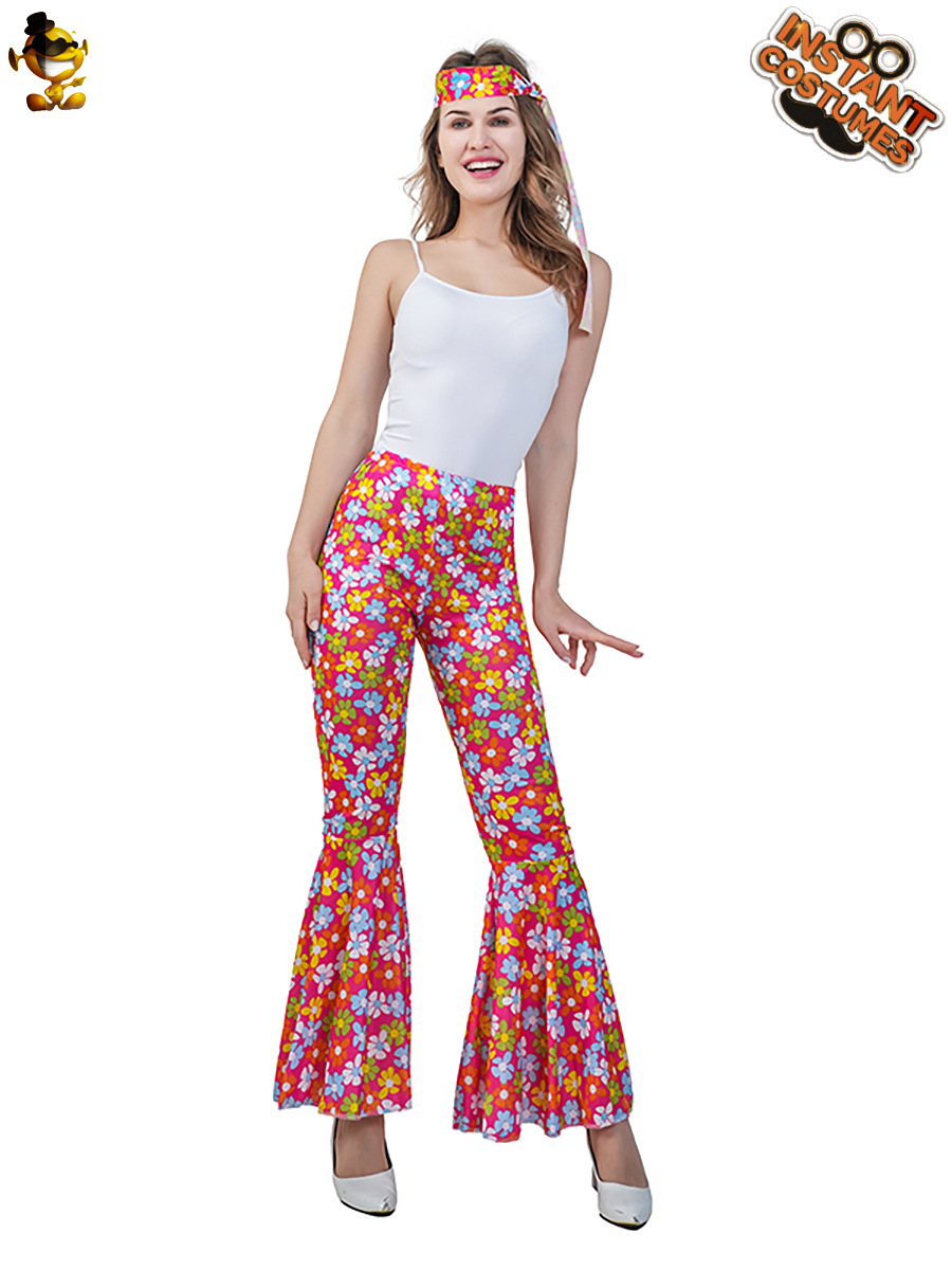 Halloween Adultos Mujeres Vintage Hippie Capa 'Cross-Border Hippie Female Party Disfraz