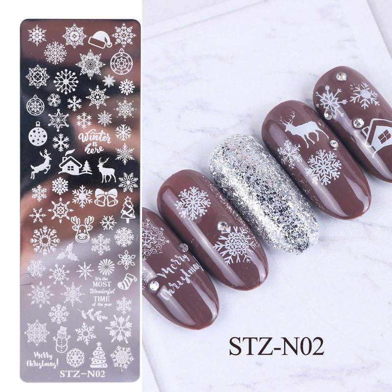 ネイルプリント小長鋼板insレトロな花卉雪花葉蝶カード換気ネイルアート鋼板nail|undefined