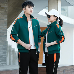 Spring and Autumn Leisure Sports Set for Women 2024 Autumn New Loose Men's Sports Top Couple Sweatshirt Set Trendy