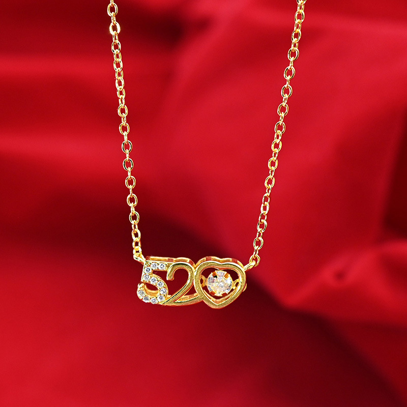 Agile fashionable necklace for St. Valentine's Day heart shaped