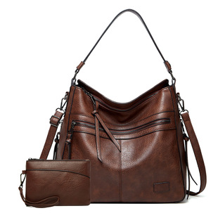 Foreign Trade Women's Bag 2021 Europe and America New Amazon Cross-border Handbag Fashion Shoulder Retro Large Capacity Crossbody Bag