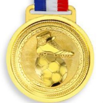 Fútbol 301 (oro y plata cobre tres colores) 6,5 cm
