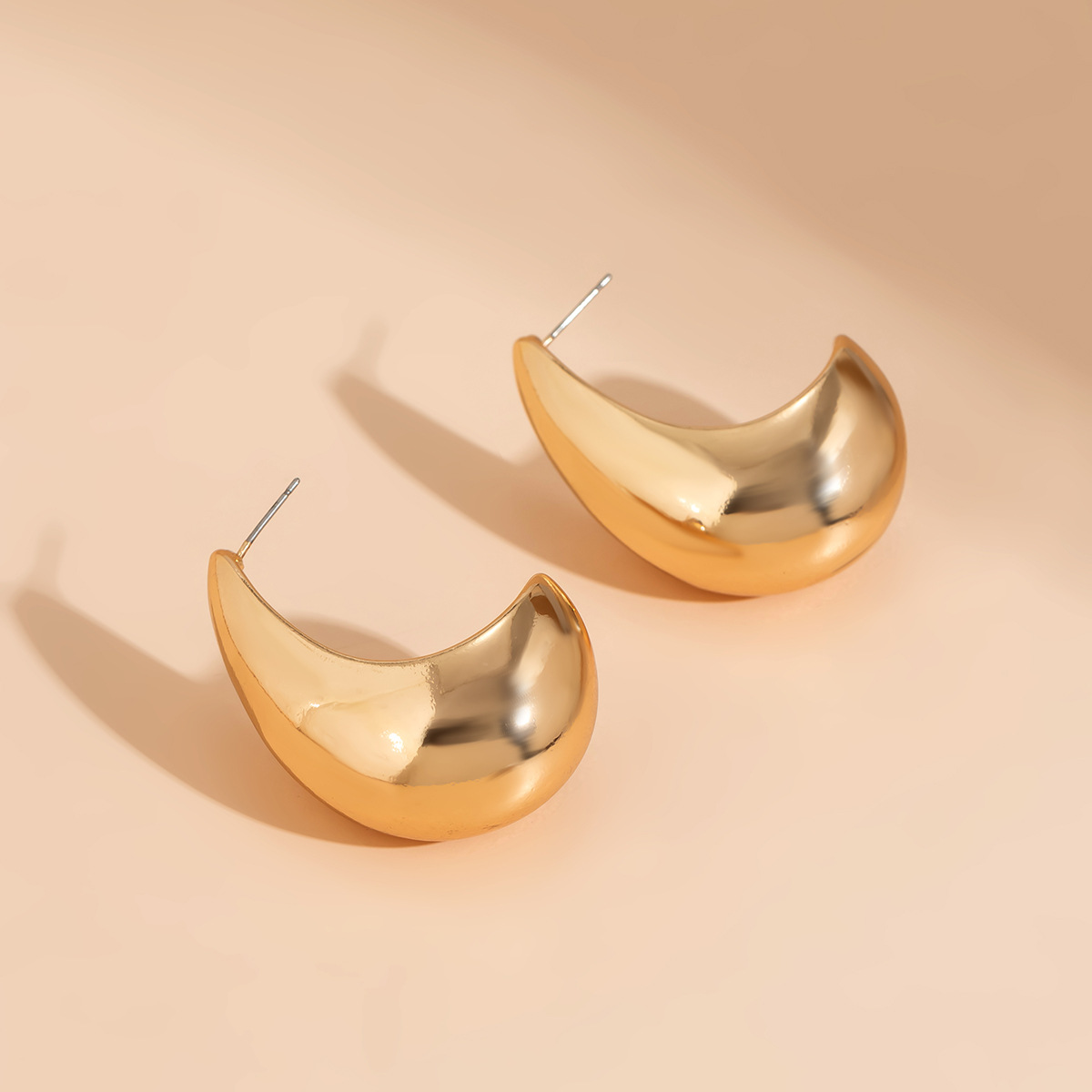 Water Drop Stud Earrings Minimalist Punk Style Drop Earrings_voghion.com
