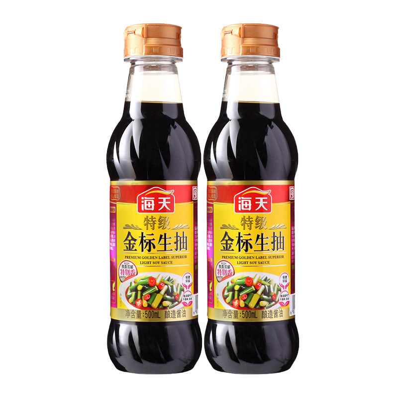 海天特级金标生抽500ml纯酿造酱油调味品海鲜调料火锅蘸料炒菜商|undefined