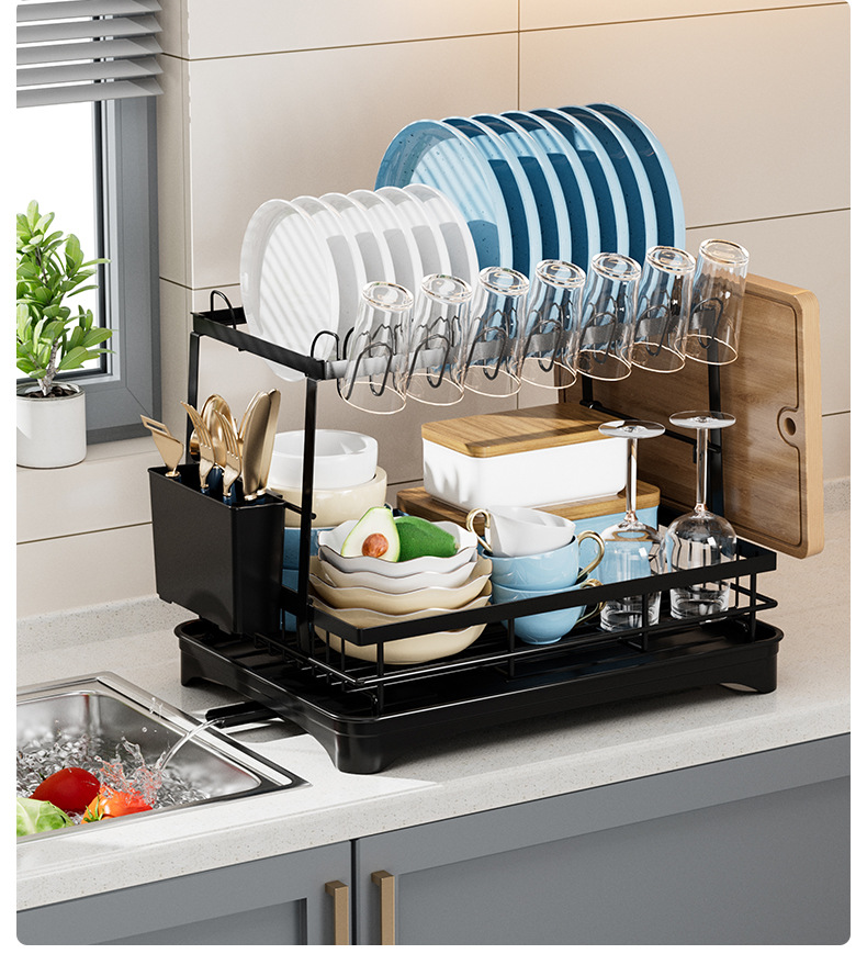 Scolapiatti Scolapiatti Cestello di scarico Scolapiatti Piatto Piatto Piatto Piatto Bacchette Piatto Piatto Doppio Scolapiatti da cucina_voghion.com