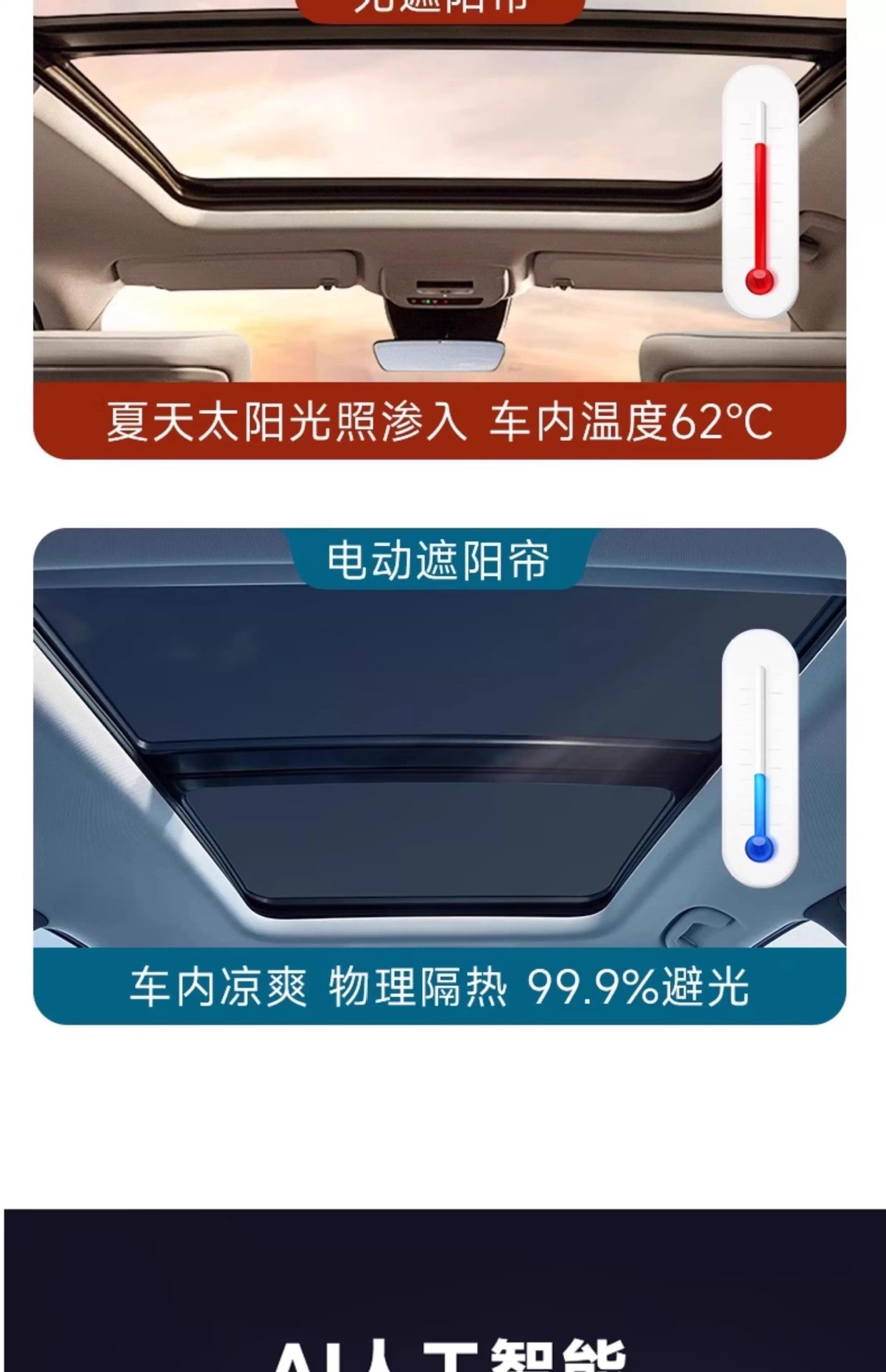 Suitable for Xpeng P7+/G6/G9/Mona03 Sunroof Sunshade Curtain, Retractable Electric Sunshade for Car Roof