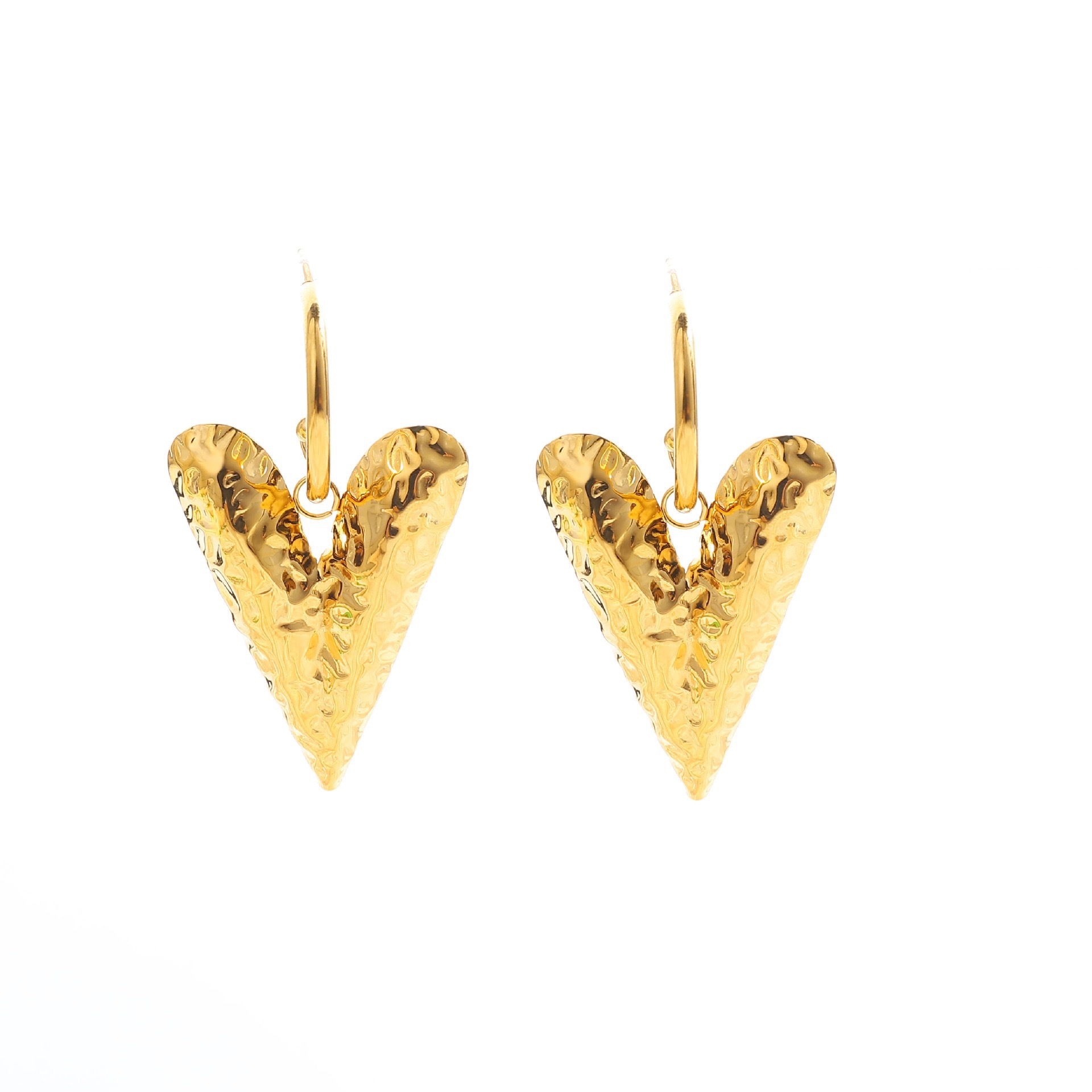 Holiday, Daily Occasion 304 Stainless Steel Material 1 Pair Retro Heart Shape Mixed Metal Plating 304 Stainless Steel Drop Earrings Ear Studs