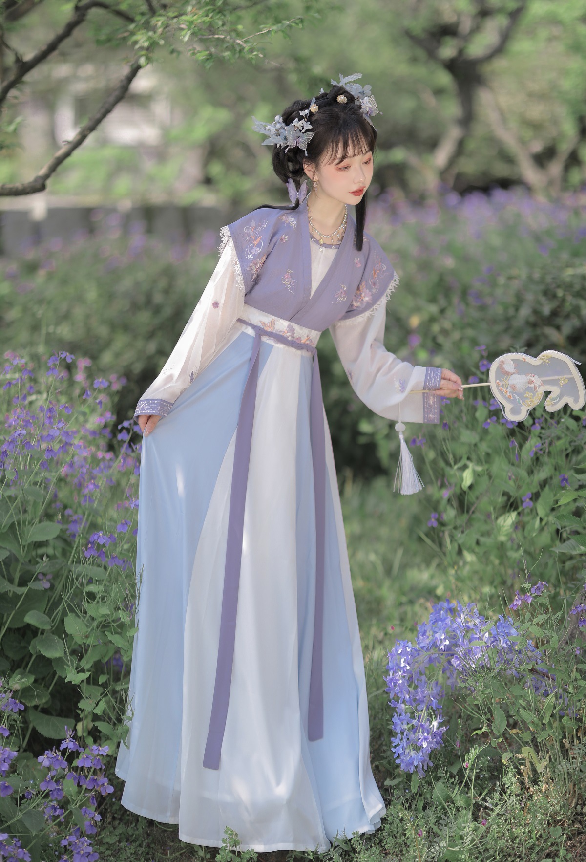 原创设计新款越歌梦汉服女中国风晋制交领齐腰褶裙魏晋风日常8296-阿里巴巴