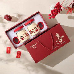 結婚祝い、カップルマグカップ、新婚夫婦、婚約祝い、金店のお土産、陶器製ウォーターカップ