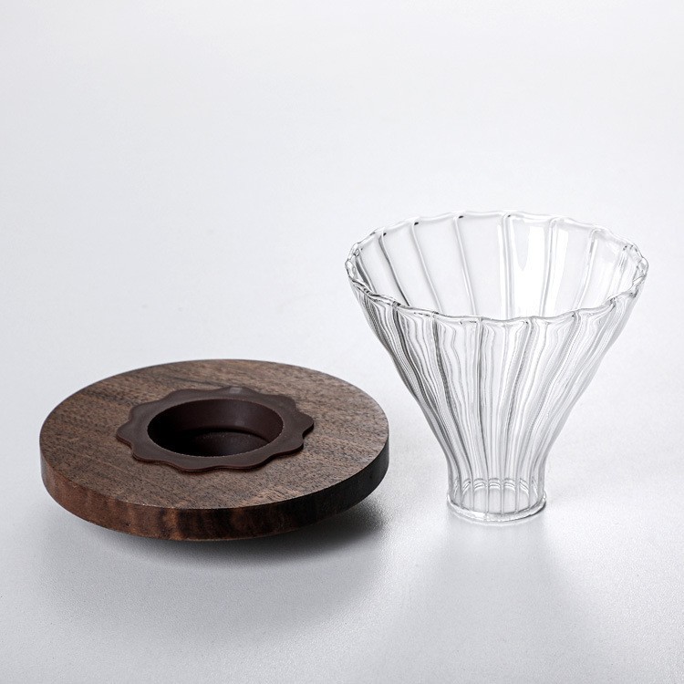Fabricante directo de vidrio para compartir cafetera conjunto de cafetera de agua de mano taza de filtro de nube cafetera de moca explosión doméstica comercial