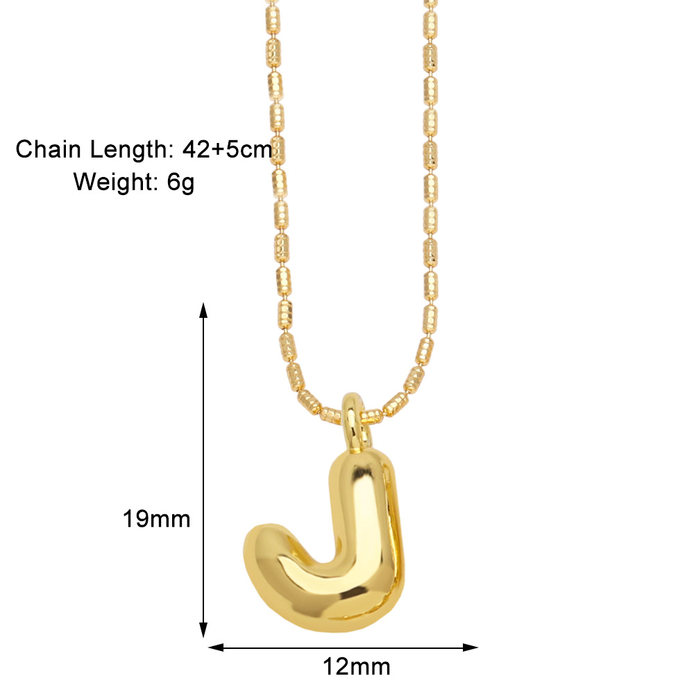 10g Weight Gold Plated Plating Material Pendant Necklace Classification 1 Piece Quantity Daily, Street Occasion Copper Material Letter Pattern Unisex Gender Simple Style Style Copper Gold Plated Simple Style Letter Pendant Necklace 11