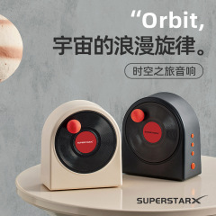 創意新商品時空の旅ブルートゥーススピーカー携帯レトロ黒ゴム小音響無火雰囲気置物TF音響