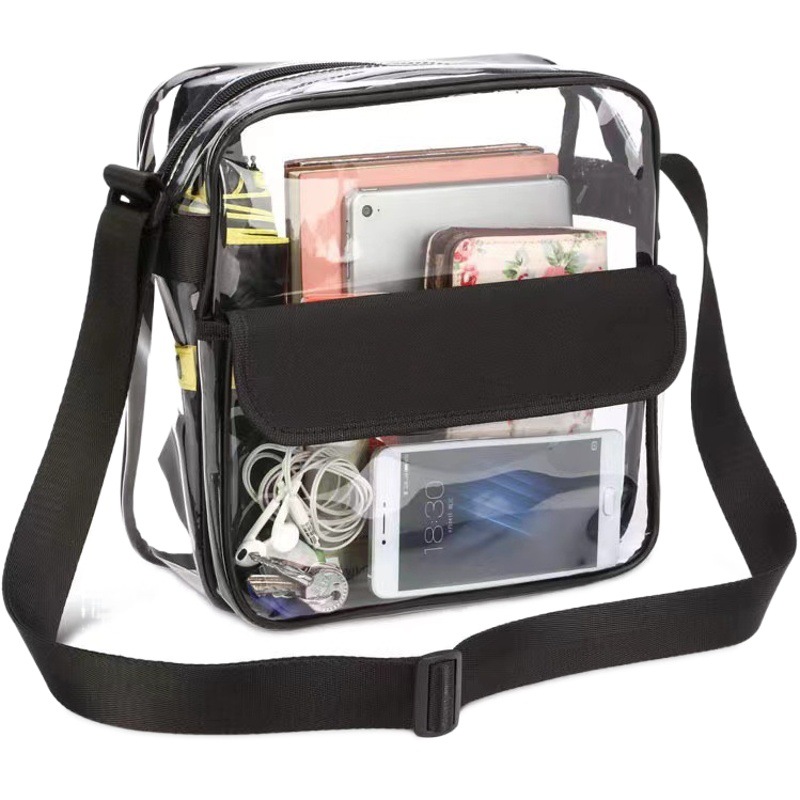Amazon caliente transparente de PVC hombro mochila bolsa de viaje bolsa de playa bolsa deportiva de gran capacidad