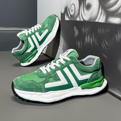 復古溶解鞋小眾設計原創運動鞋男2024新款夏季網紅老爹鞋子男潮鞋