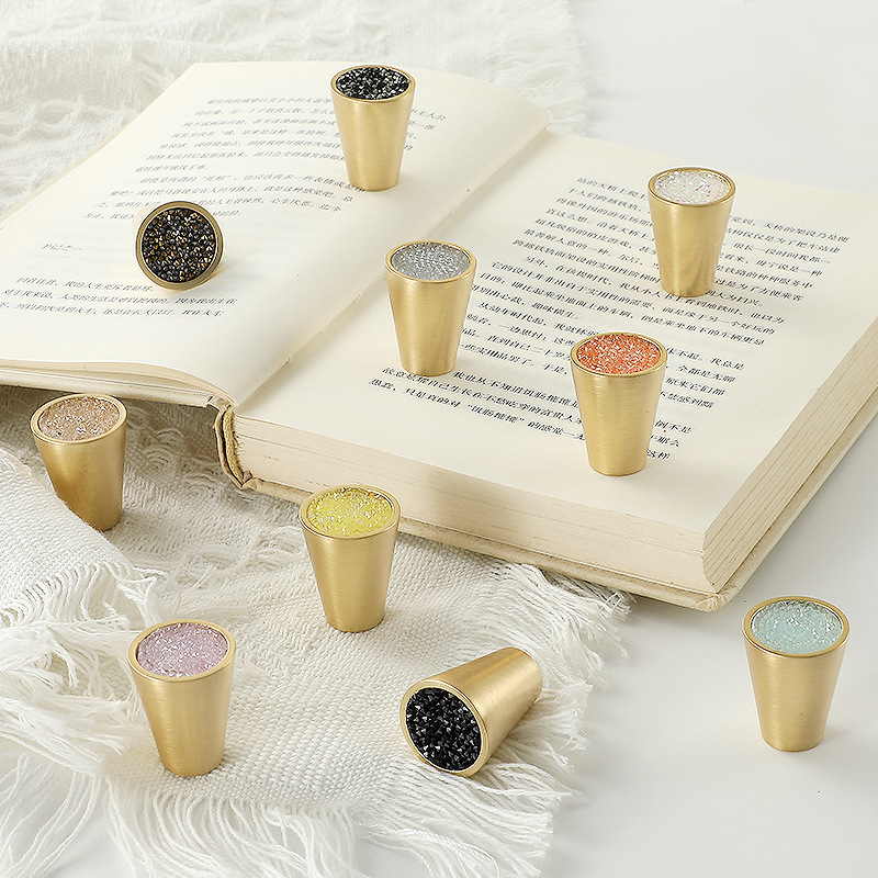 美式閃片衣櫃櫥櫃抽屜拉手現代簡約拉手歐式柜子櫃門單孔小把手