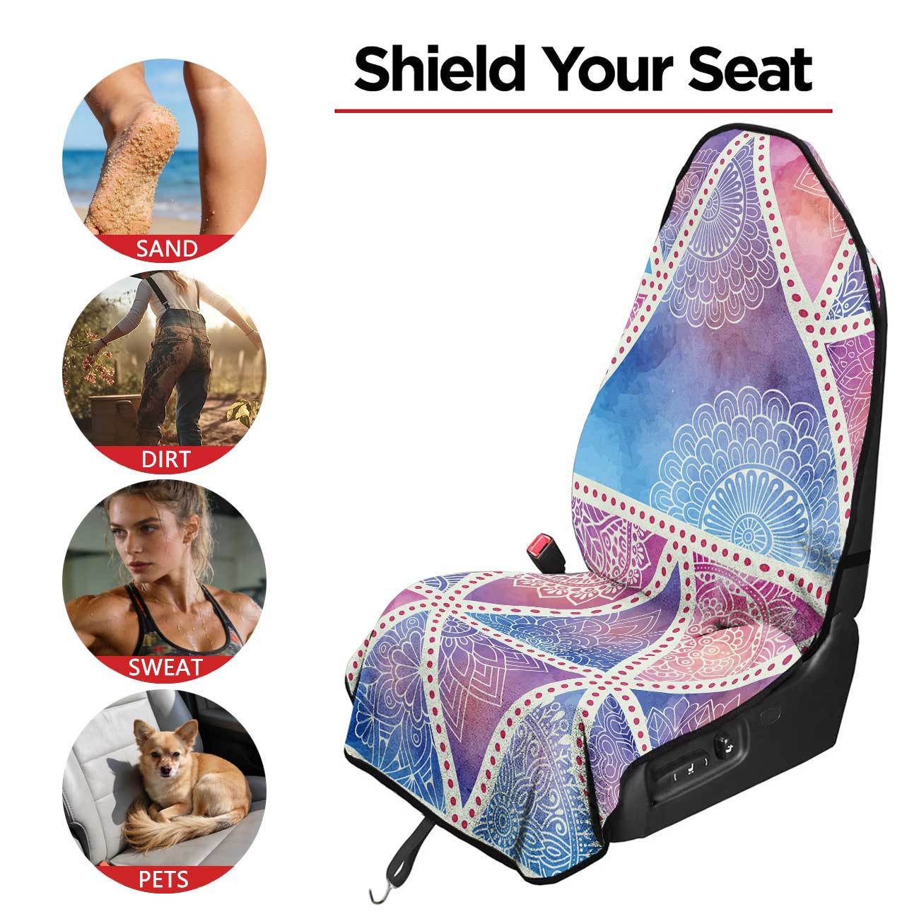 Car seat towel cover front seat protector suitable for gym and exercise, universal for all seasons, car use 31