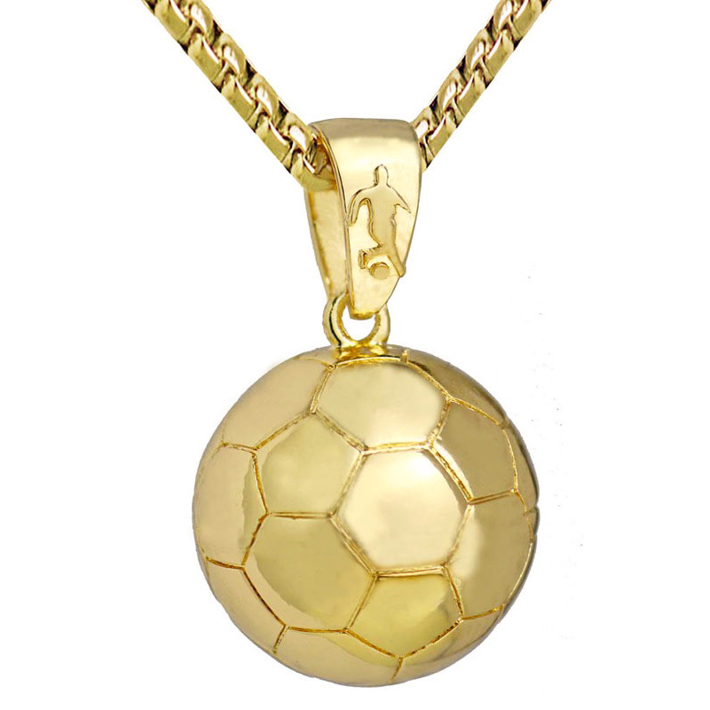 Men's Gender Sports Basketball Football Alloy Plating Men's Pendant Necklace