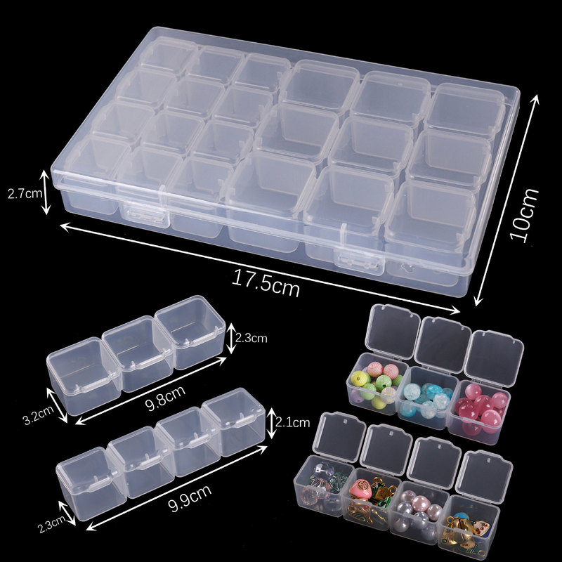 透明プラスチック多段階取り外し可能透明ジュエリー収納ケースアクセサリーイヤリング指輪レゴ玩具整理ケース|undefined