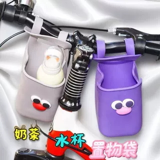 亚马逊爆款可爱婴儿车硅胶杯架自行车轮椅泳池扶手多功能硅胶杯袋