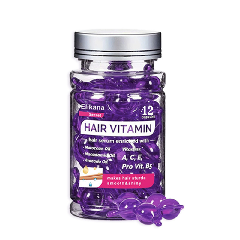 Cápsulas de Aceite de Argán sin Aclarado, Reparador Anti-frizz para Cuidado del Cabello