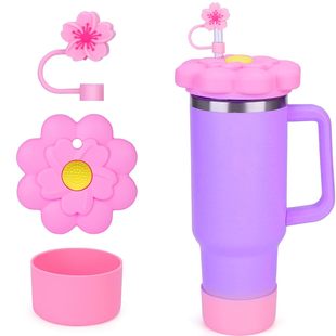 Stanley Cup New Flower Cup Lid 3-Piece Set Straw Pendant Set Flower Cup Lid 4-Piece Set Pearl Pendant