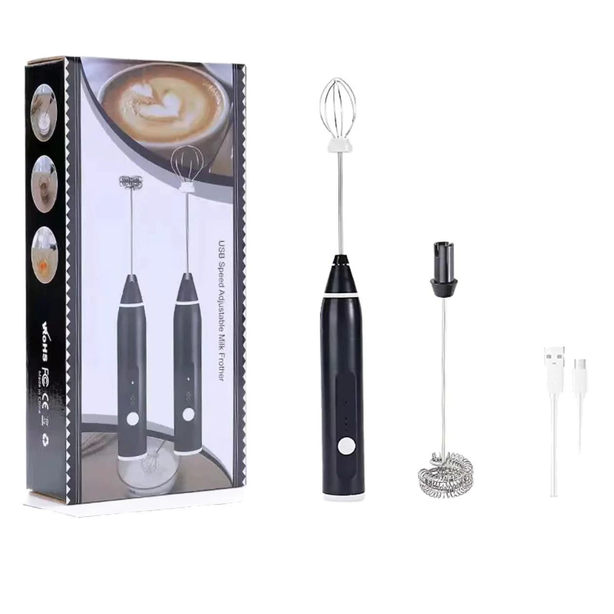 Electric small cream coffee mixing stick, increased thickness