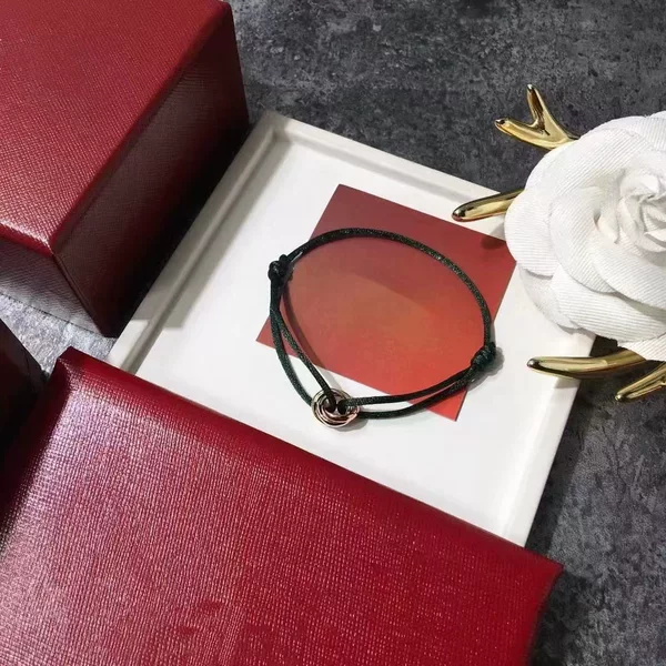 Card Home Creative Red Rope Bracelet Couple Light Luxury Niche Exquisite Woven Lucky Rope 2025 New Style for Boys and Girls