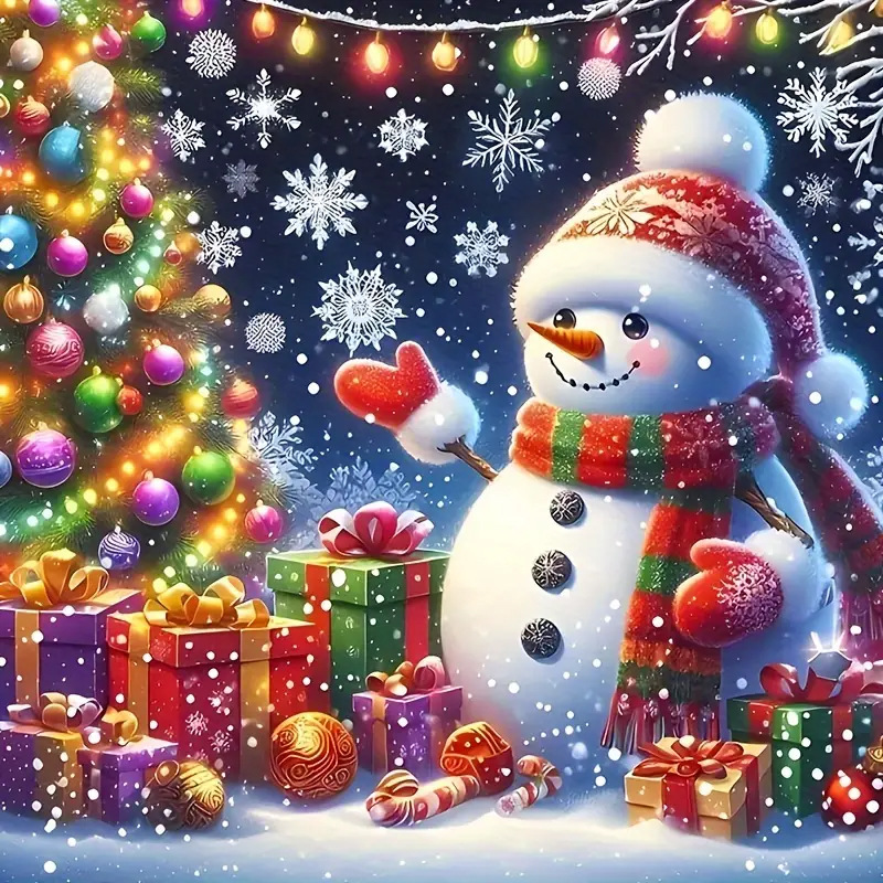 New 5d diamond painting cartoon snowman high quality AB fairy dust resin drill DIY handmade diamond painting wholesale