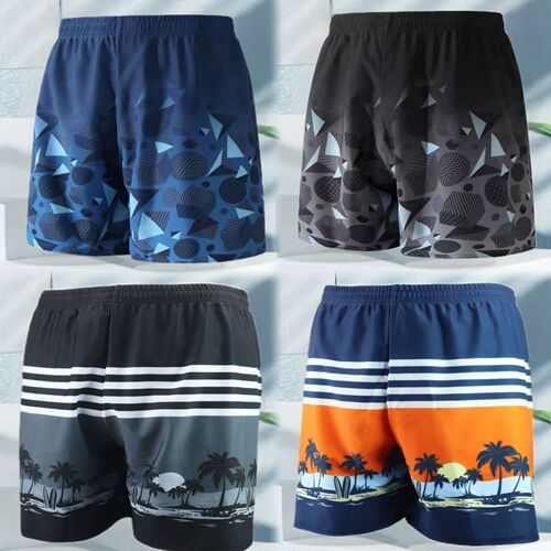 Men's Plus Size Loose Comfort Swim Trunks with Flat Bottom, Beach, Hot Spring, and Sand Shorts