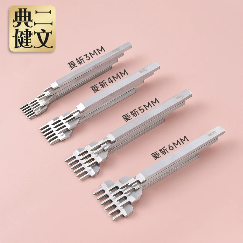 Кожа DIY белая стальная резка завод оптом 3/4/5/6MM полный шаг кожаный инструмент для перфорации шов