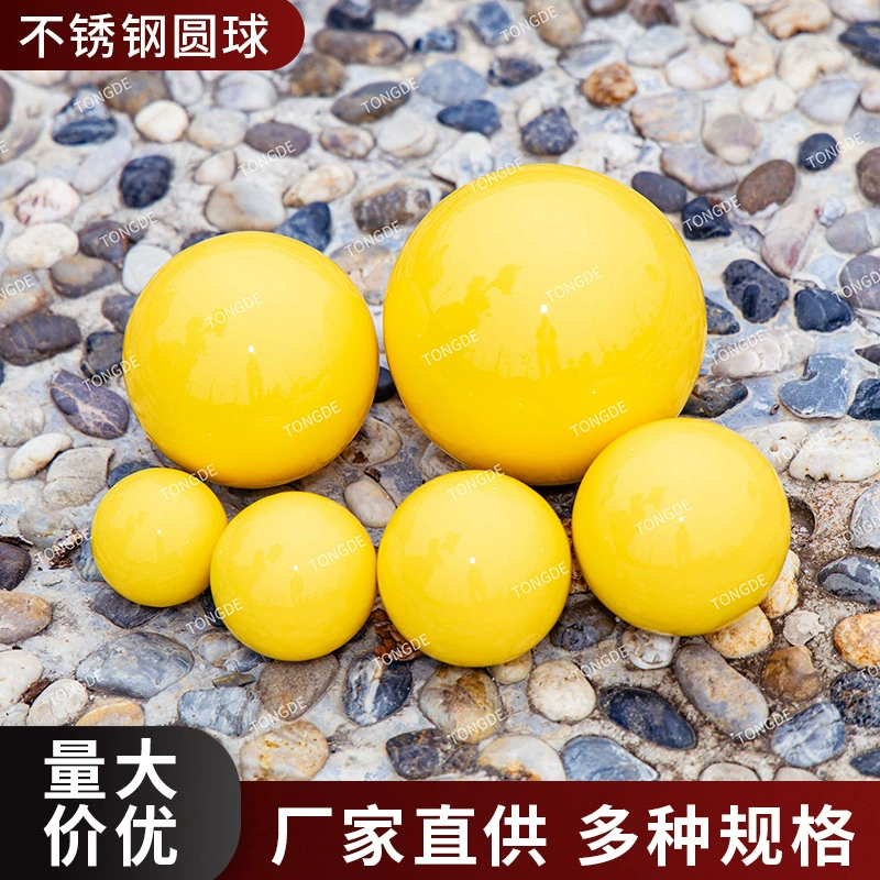 Рождественский декоративный шар из цветной нержавеющей стали с полым шаром, квадратным окном, желтого цвета, разных размеров, с распылением краски, для трансграничной продажи на AliExpress