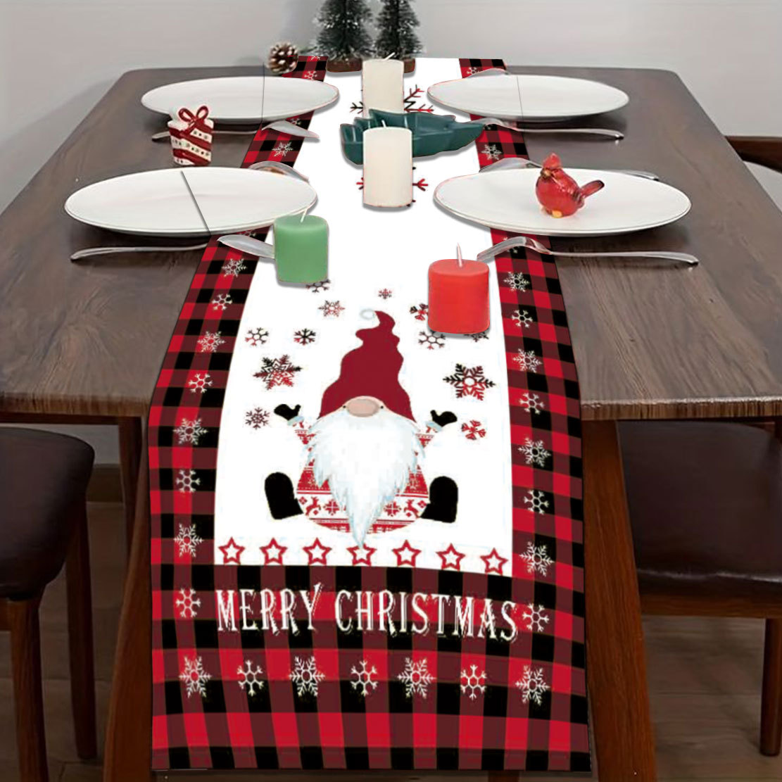 Koti ja puutarha Uusi innovatiivinen joulukoristeiden pöytäliina, pellava, kestävä ja vahva pöytäliina, likaantumista estävä pöytäliina, tukkumyynti_voghion.com