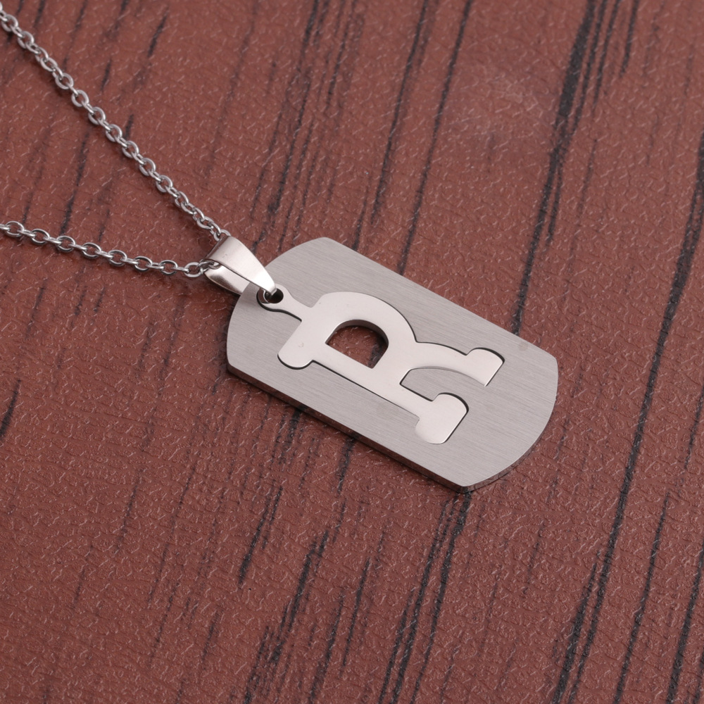 Fashion English Letter Titanium Steel Necklace Wholesale display picture 1