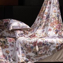 高端都市贵妇风100S天丝棉锦锻提花四件套软糯丝滑裸睡被套床品